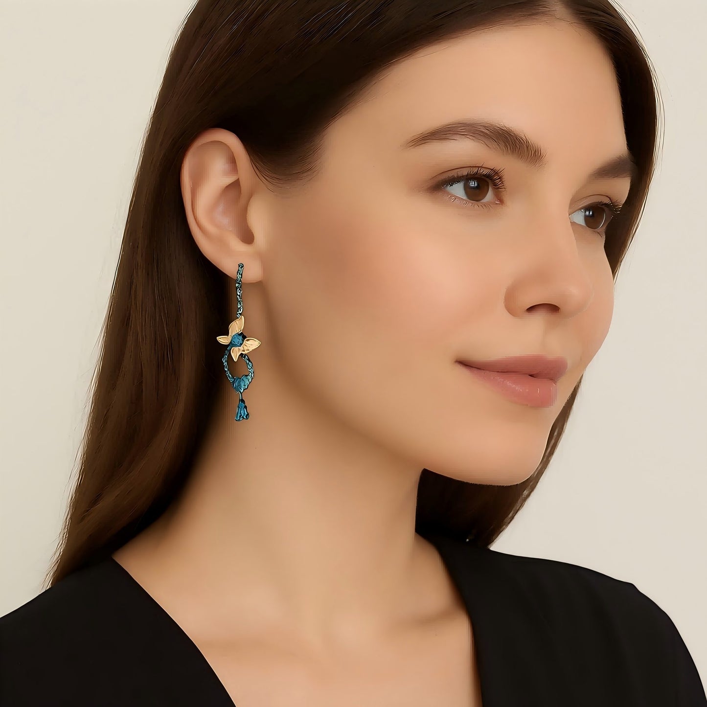 Ocean Drift – Natural London Blue Topaz Drop Earrings in 925 Sterling Silver