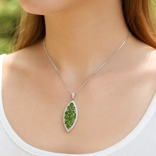Leaflight – Diopside Leaf Pendant Necklace