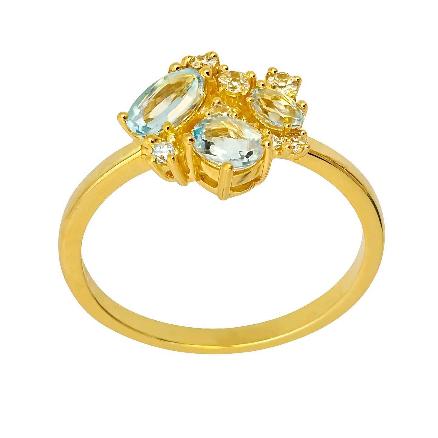 Whisper Dusk : Swiss Topaz Earrings in 925 Sterling Silver + Gold Plated - Sound of Flowers