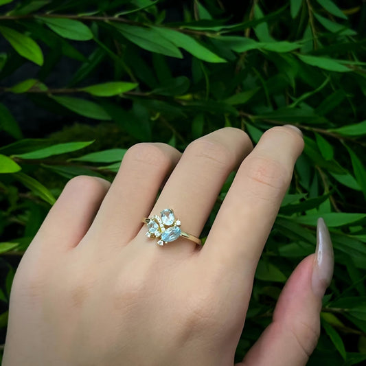 Whisper Dusk : Swiss Topaz Earrings in 925 Sterling Silver + Gold Plated - Sound of Flowers