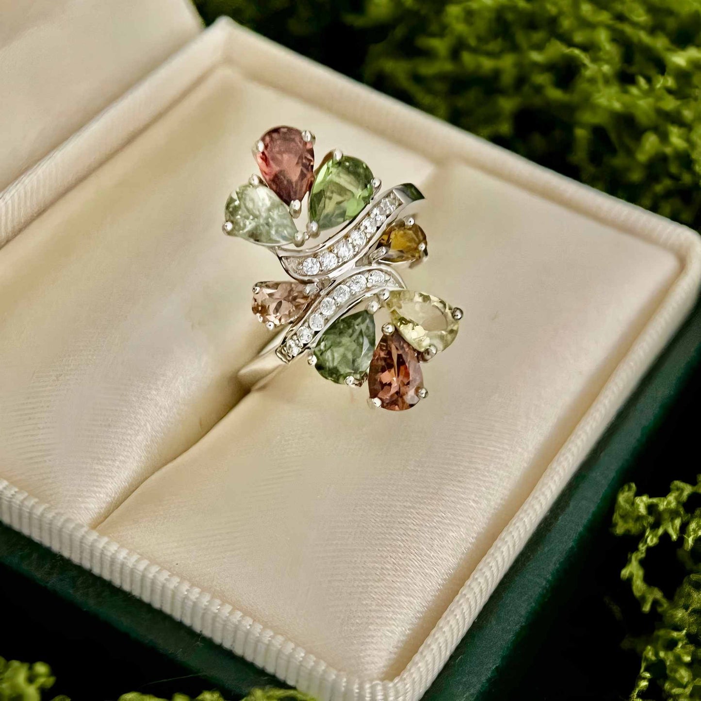 Dancing Petals - Tourmaline Flower Ring