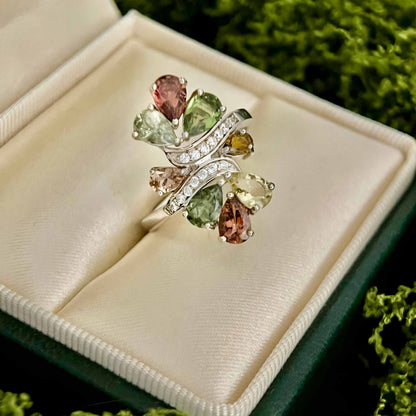 Dancing Petals - Tourmaline Flower Ring