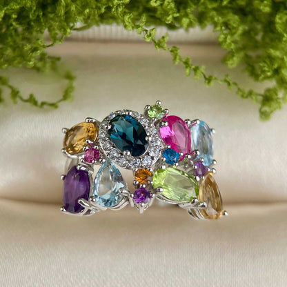 Candy Bloom – Gemstone Cocktail Ring - Sound of Flowers