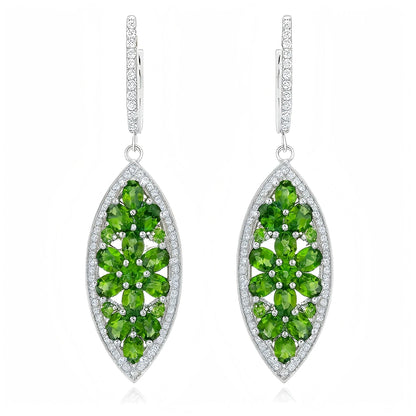 Leaflight – Diopside Leaf Drop Earrings