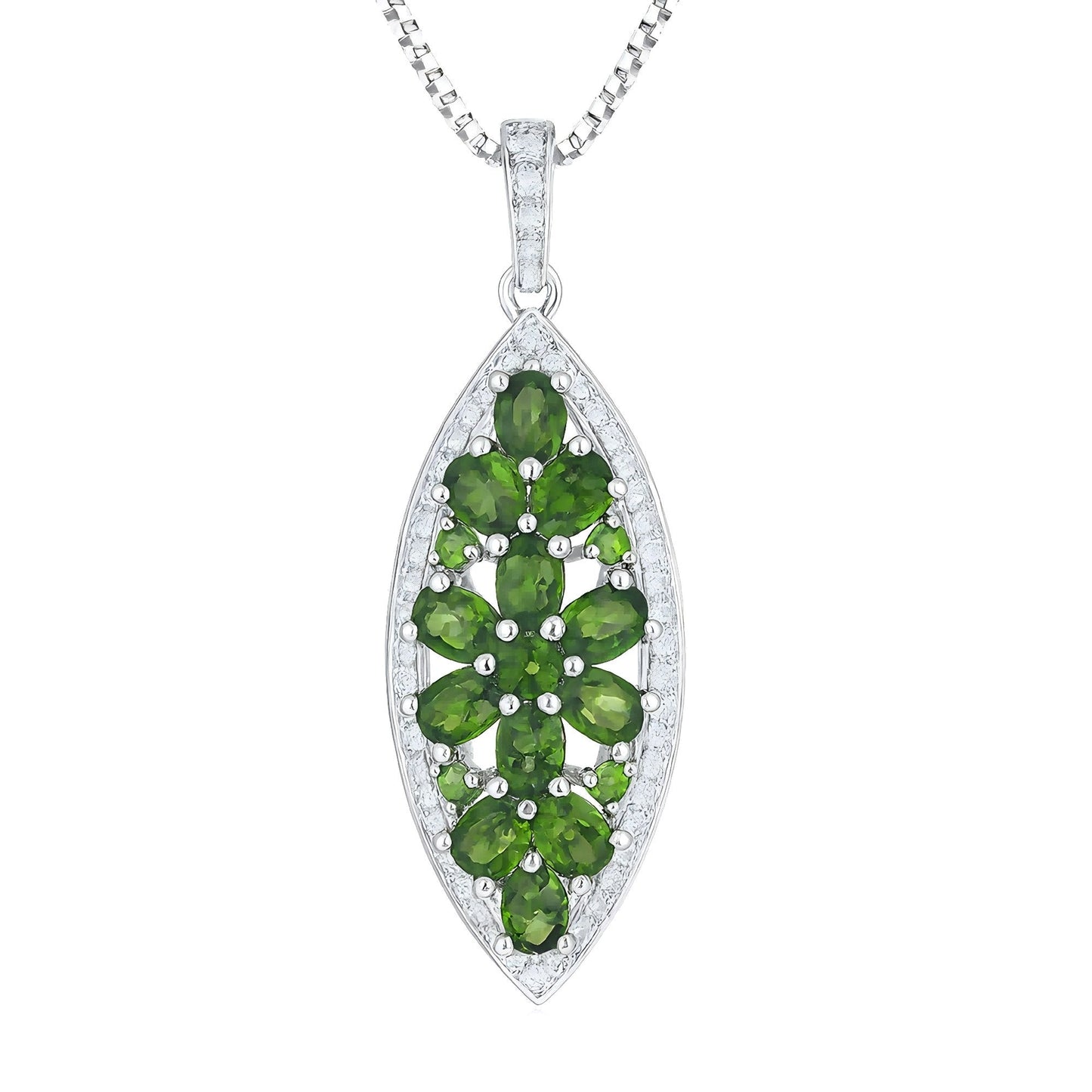 Leaflight – Diopside Leaf Pendant Necklace 