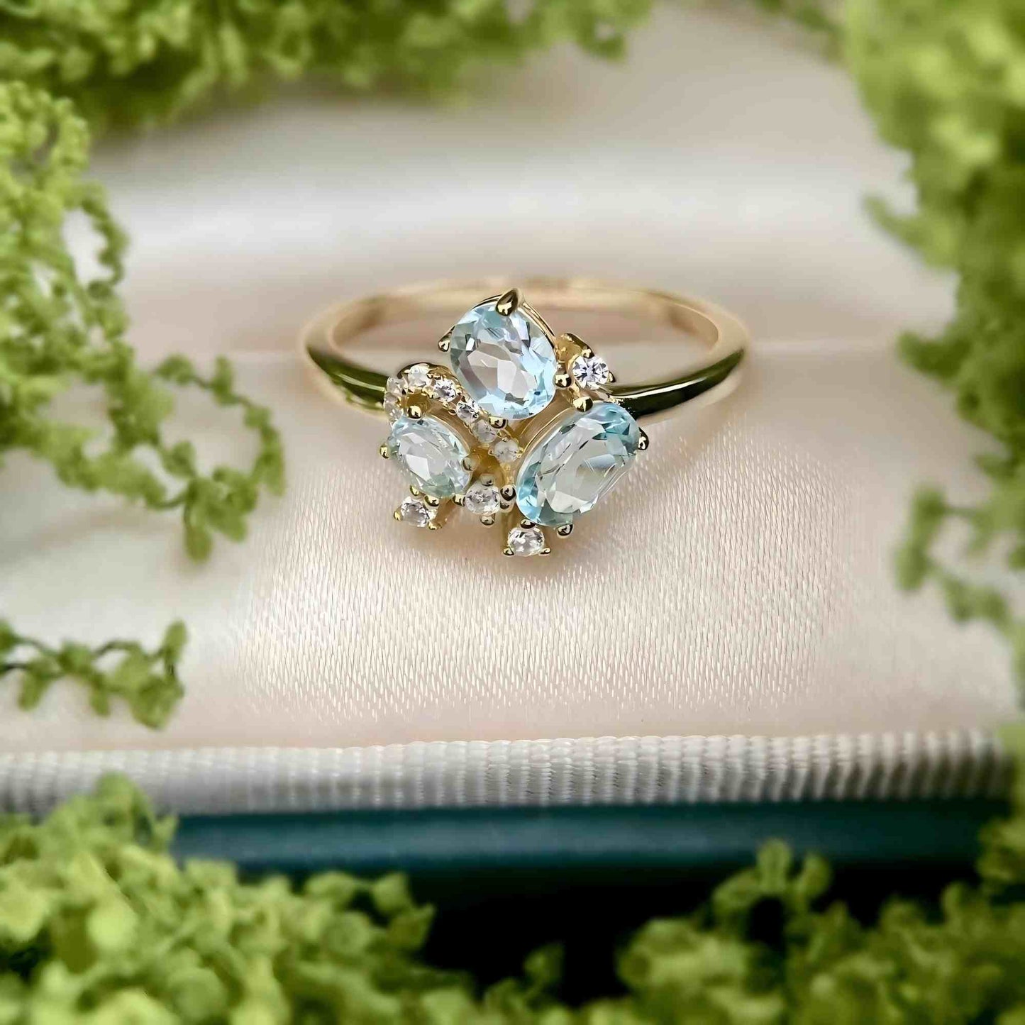 Whisper Dusk : Swiss Topaz Earrings in 925 Sterling Silver + Gold Plated - Sound of Flowers