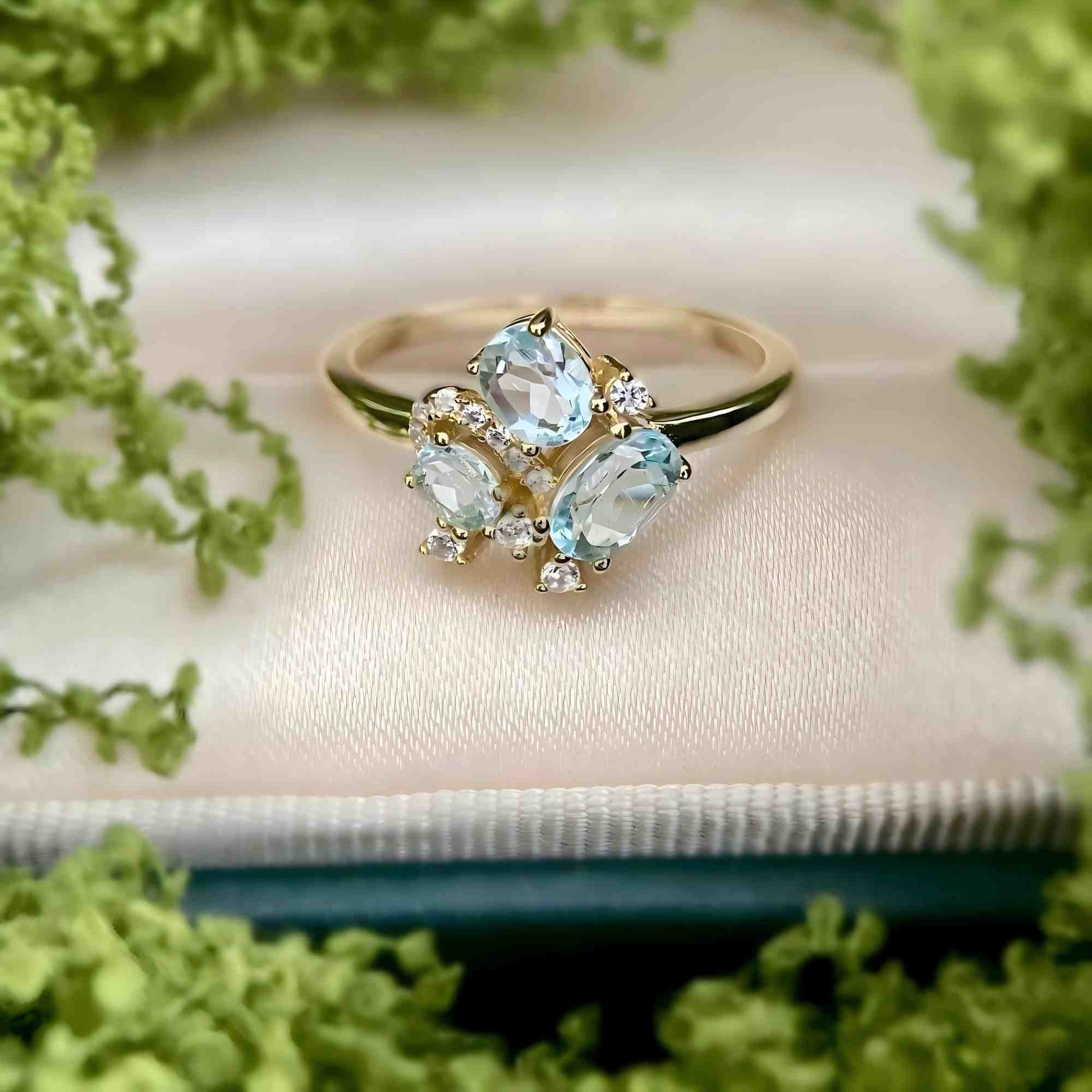 Whisper Dusk : Swiss Topaz Earrings in 925 Sterling Silver + Gold Plated - Sound of Flowers